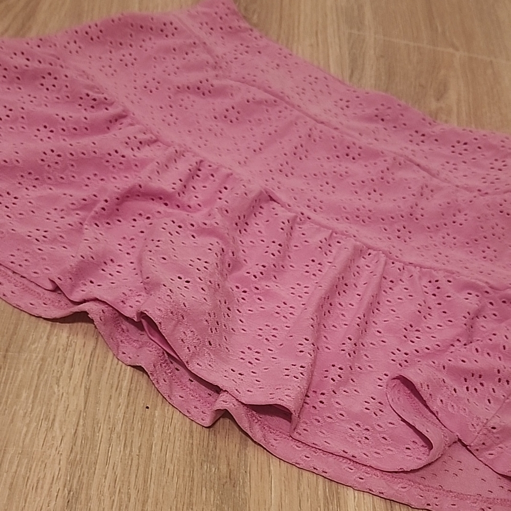 Kyodan Pink Eyelet Mini Skirt